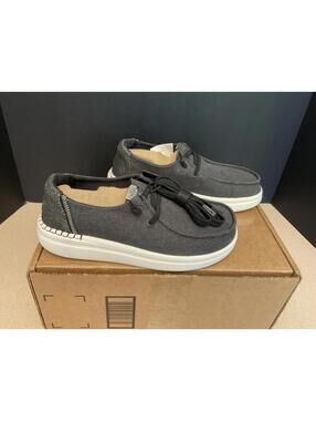 New! Womens Hey Dude Wendy Rise Black Slip On Shoes. Size 6. Nice Shoes!!!